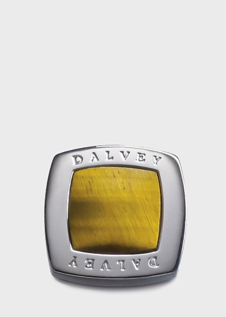

Запонки Dalvey Quadrille с тигровым глазом