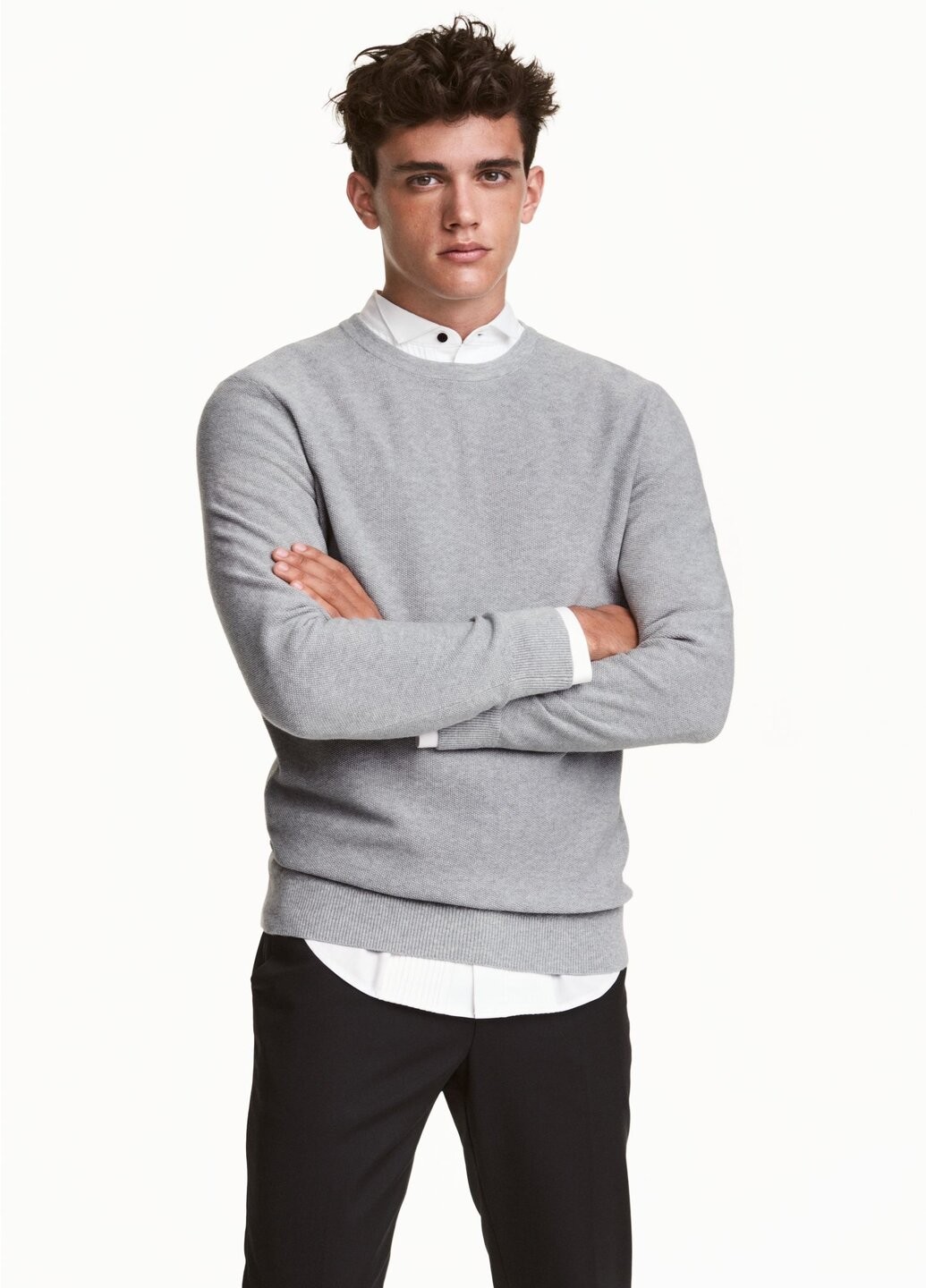 

Джемпер H&M хлопковый M серый 25-0015