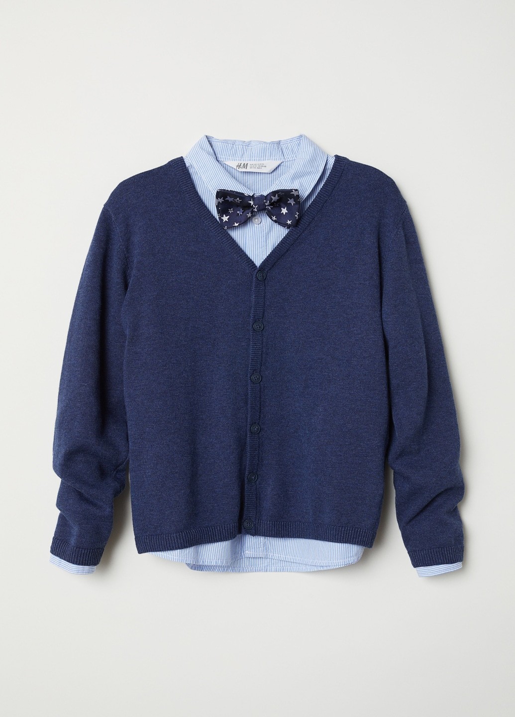 

Кардиган H&M тонкой вязки 98 синий 5-0015