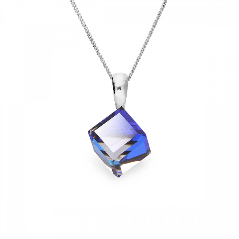 

Серебряный кулон Spark со Swarovski Cube WJ48418BB