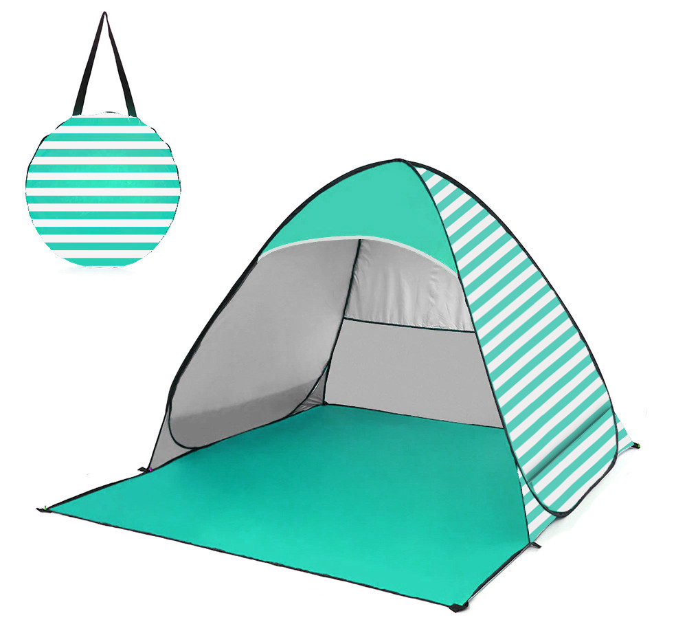 

Самораскладная пляжная палатка Feistel (L) + Чехол Stripe Teal (14836)