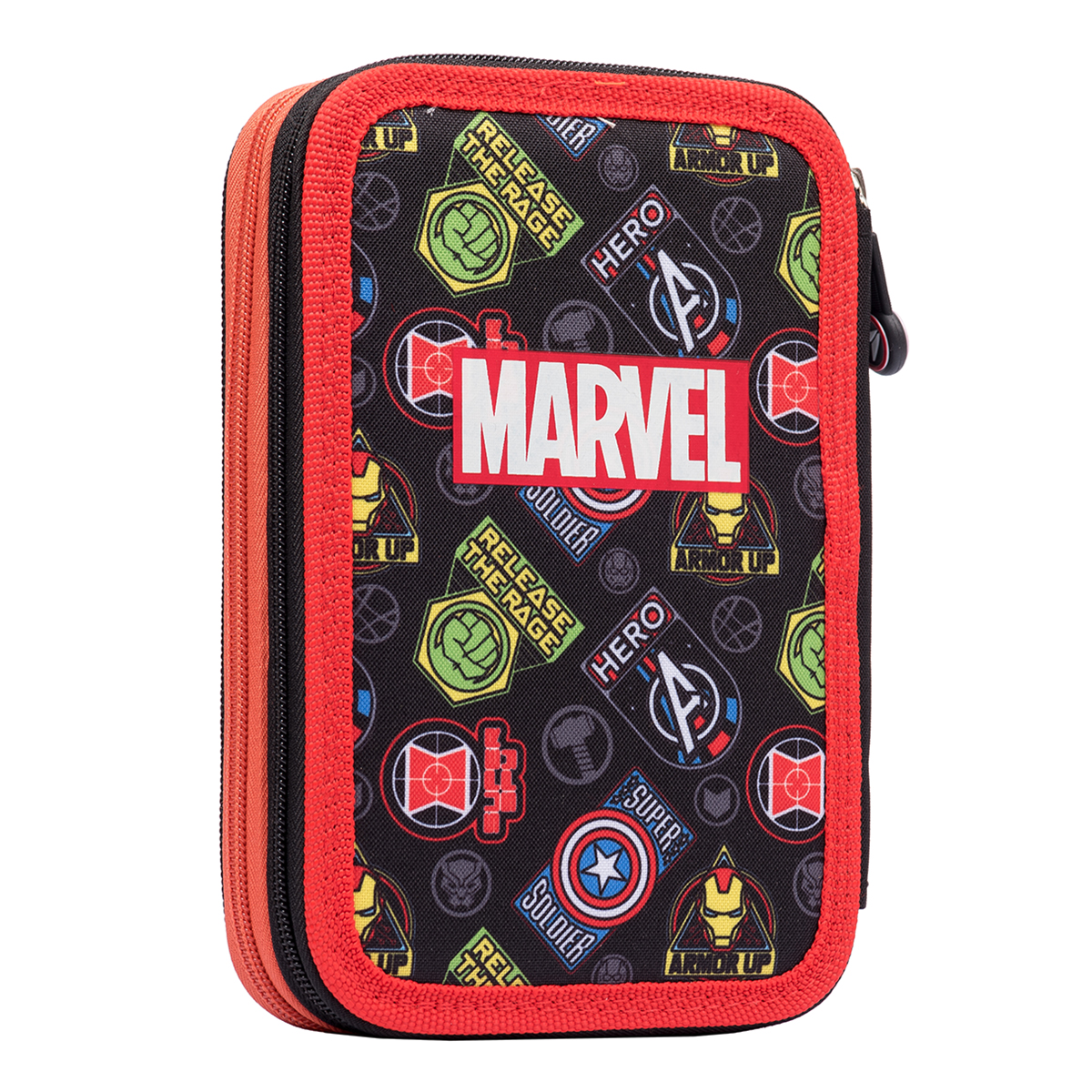 

Пенал твердый двойной YES для школы HP-01 "Marvel.Avengers", черный