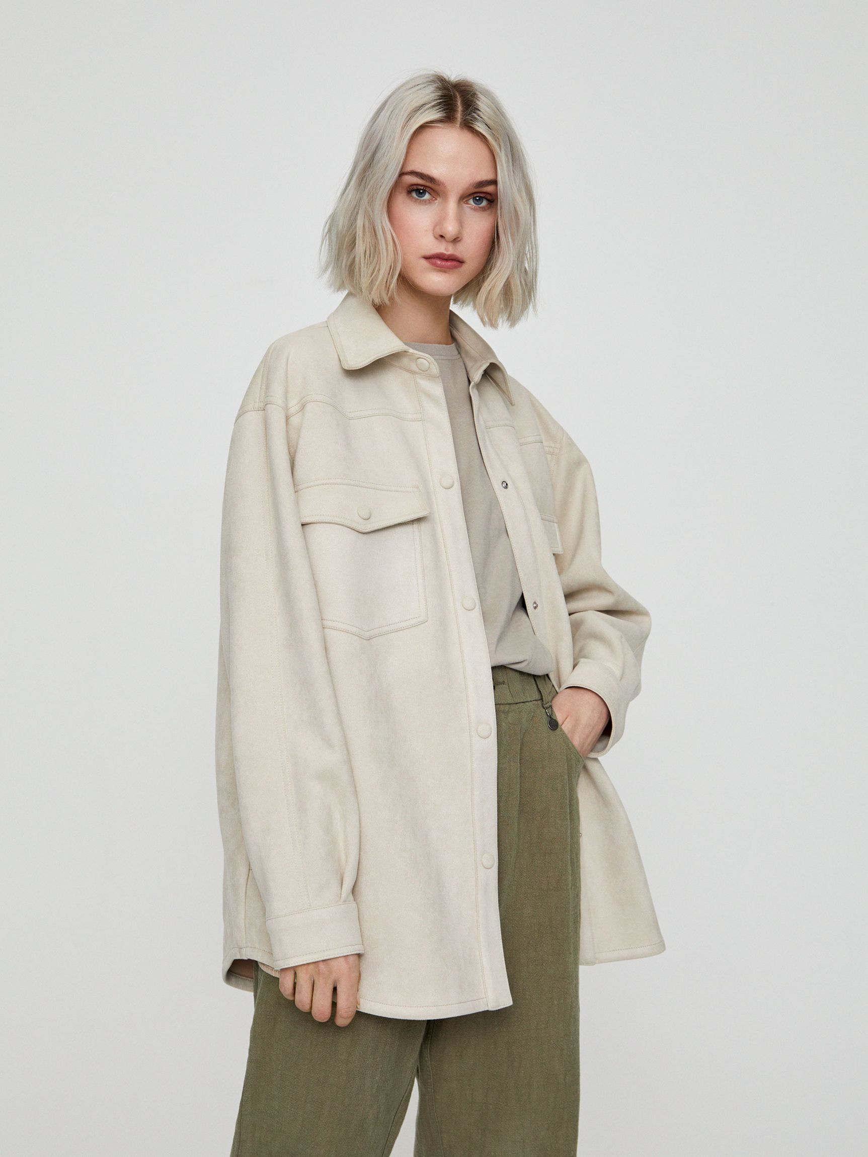 

Куртка-рубашка Pull & Bear 5713/335/710  Песочная, Куртка-рубашка Pull & Bear 5713/335/710 M Песочная