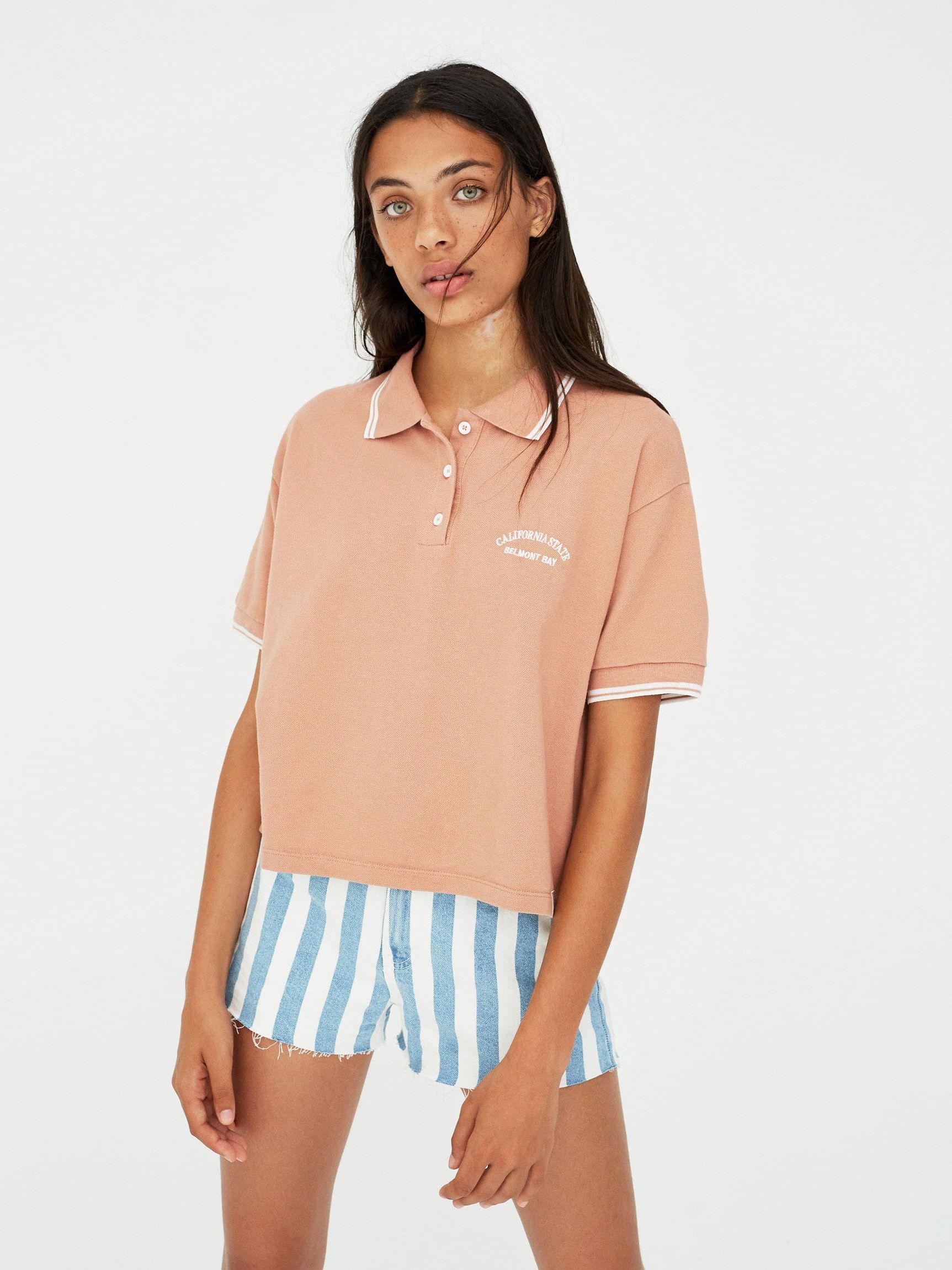 

Поло Pull & Bear 9238/358/623 S Персиковое