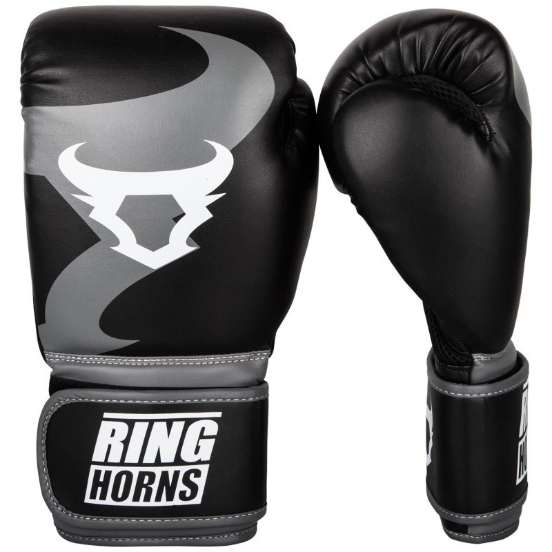 

Перчатки Ringhorns Charger Boxing Gloves Черно-серые 10 унций