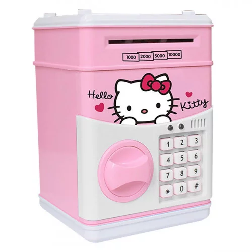 

Копилка сейф Кошечка с кодовым замком розовый Кошечка hallo kitty