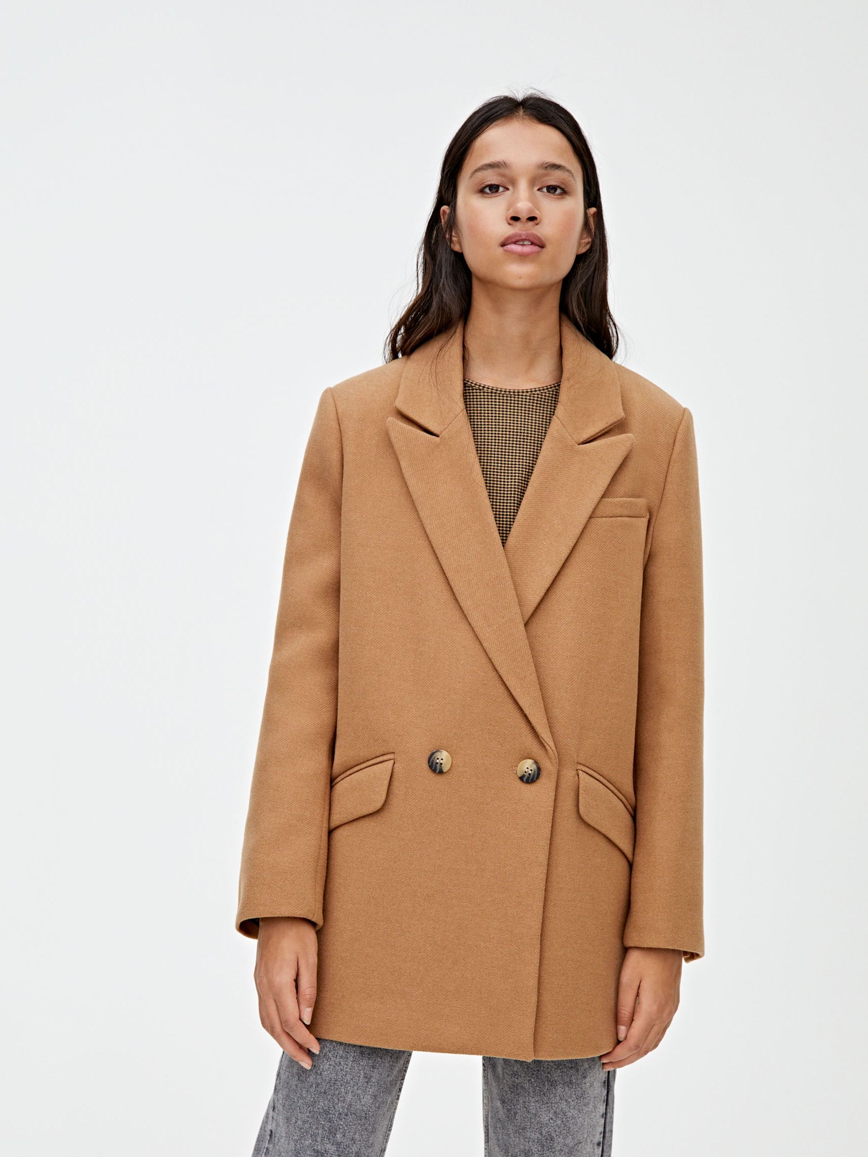 

Пальто Pull & Bear 9750/300/751 S Коричневое