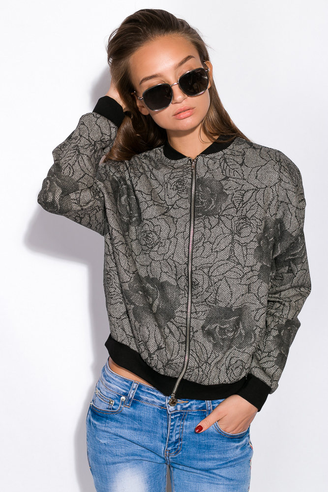 

Бомбер женский Time of Style 109P016 L Серо-черный