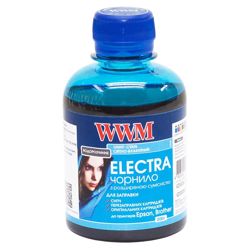 

Чернила WWM EPSON Universal Electra для Epson серий Stylus C/CX, T/TX, S/SX; Stylus Office B/BX, T/TX, Stylus Photo; Stylus Photo R/RX, T/TX, P/PX Light Cyan (EU/LC) 200г