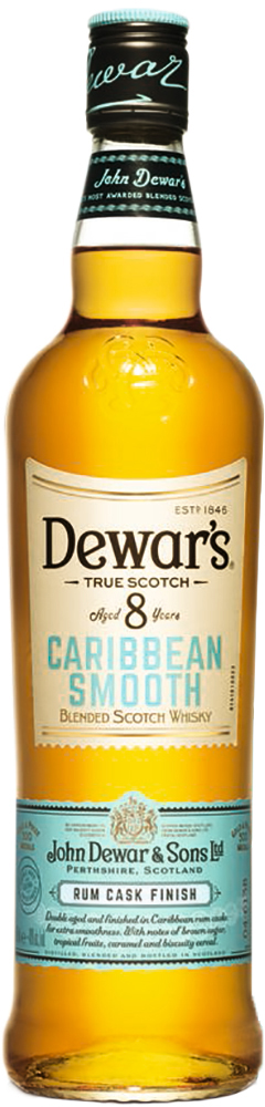 Виски Dewar's Caribbean Smooth 8 лет выдержки 0.7 л 40% в подарочной упаковке (7640171033730)