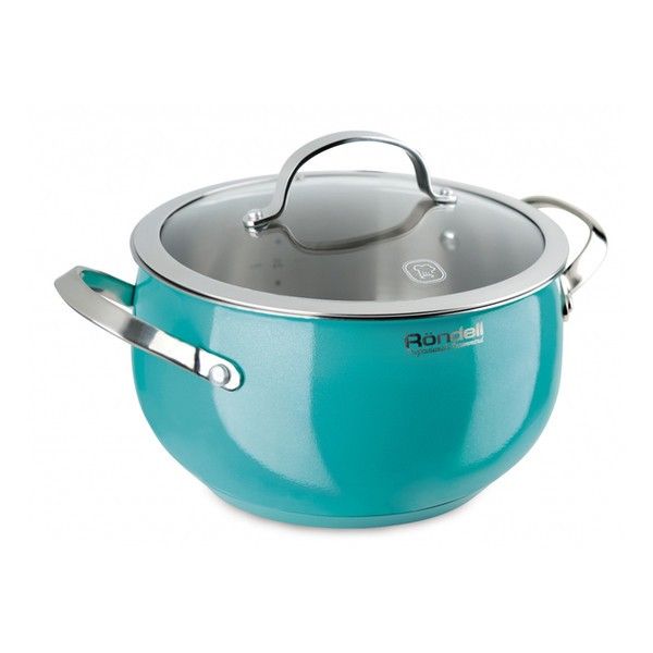 

Кастрюля с крышкой Rondell Turquoise 2,8 л RDS-717