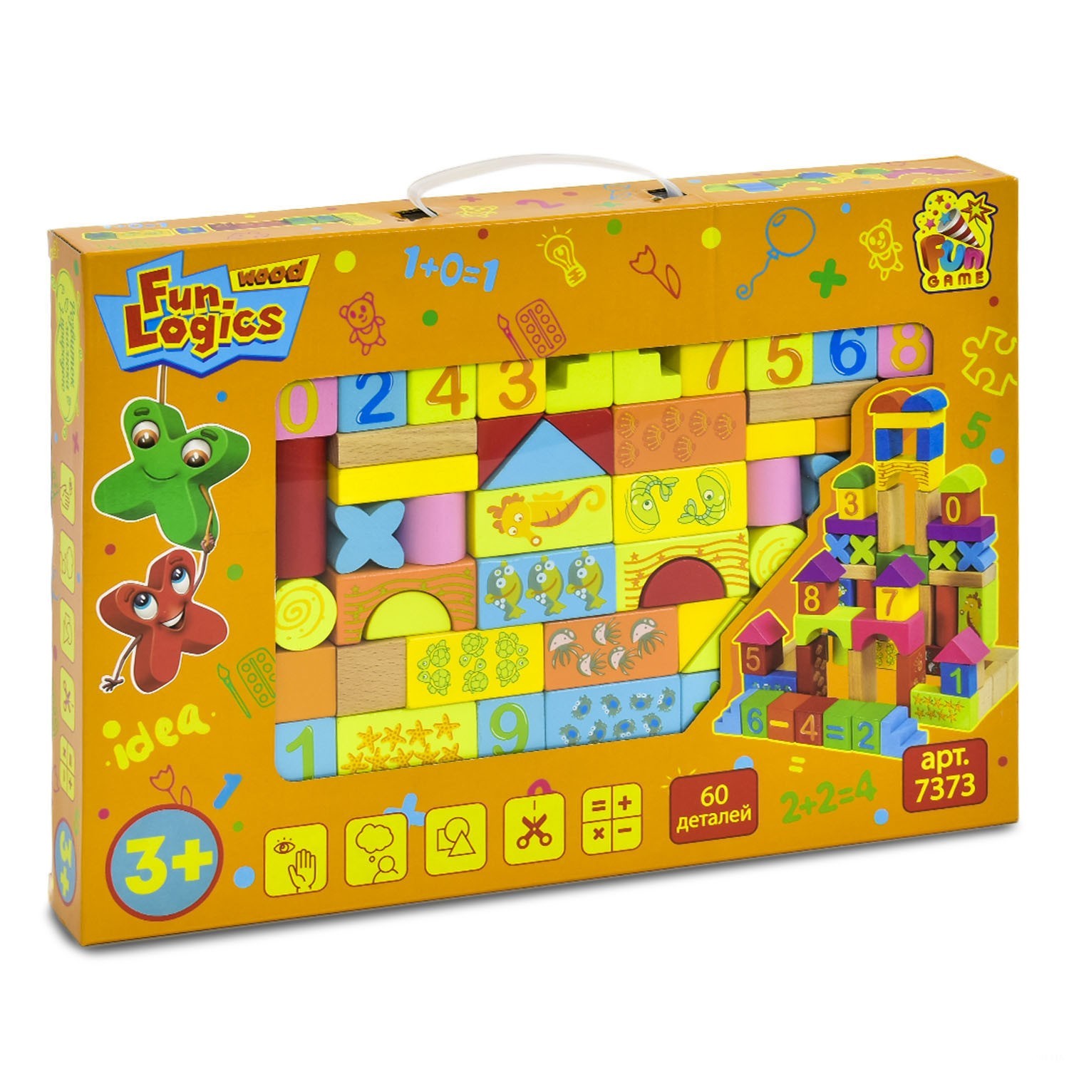 

Конструктор деревянный Fun game 7373 60 деталей