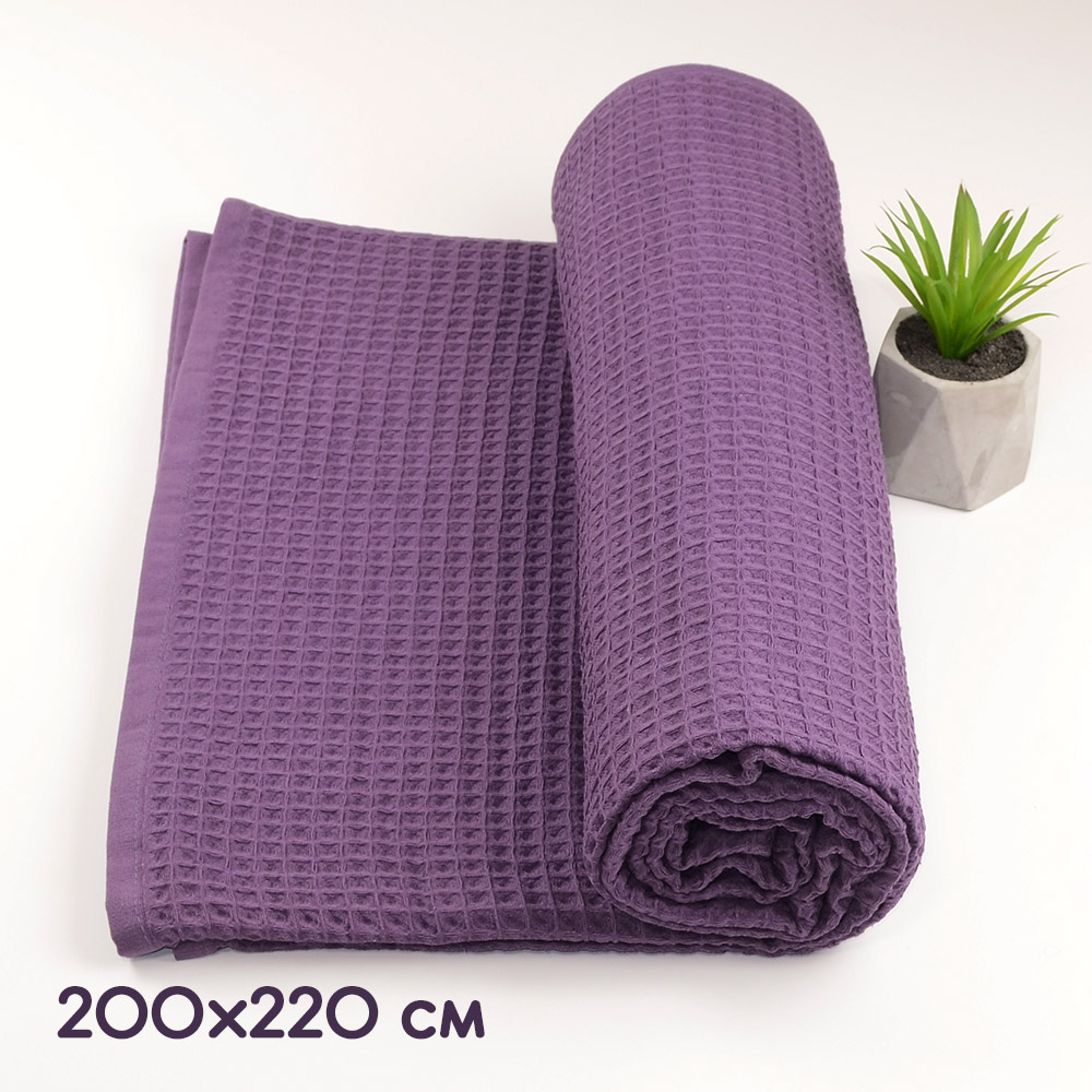

Простынь-покрывало вафельная GM TEXTILE 200х220см 280г/м2 (Сиреневый)