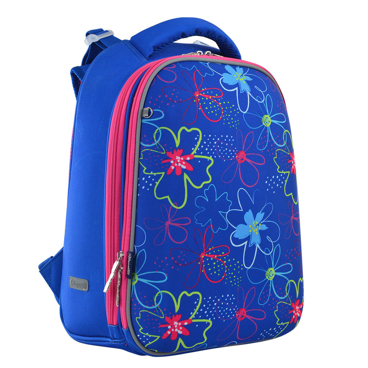 

Рюкзак школьный каркасный для девочки 1 Вересня H-12 "Vivid flowers" 16,5 л 38х29х15 см Синий