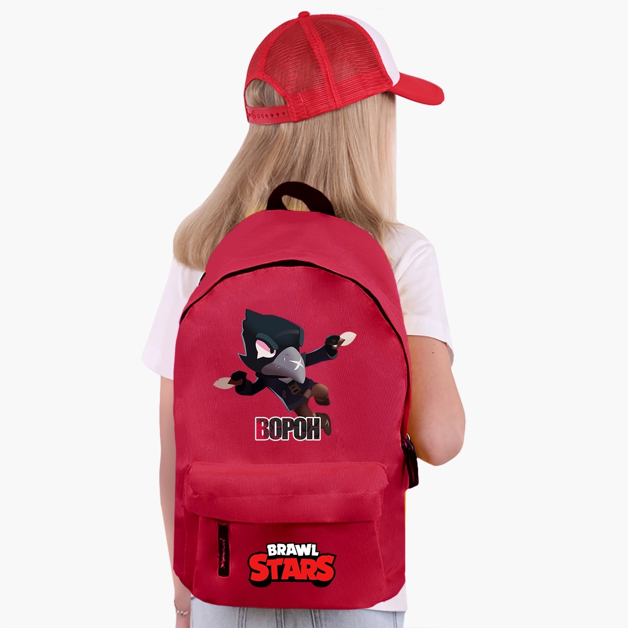 

Рюкзак детский Бравл Старс Ворон (Brawl Stars Crow) (9263-1023) 17 л Красный