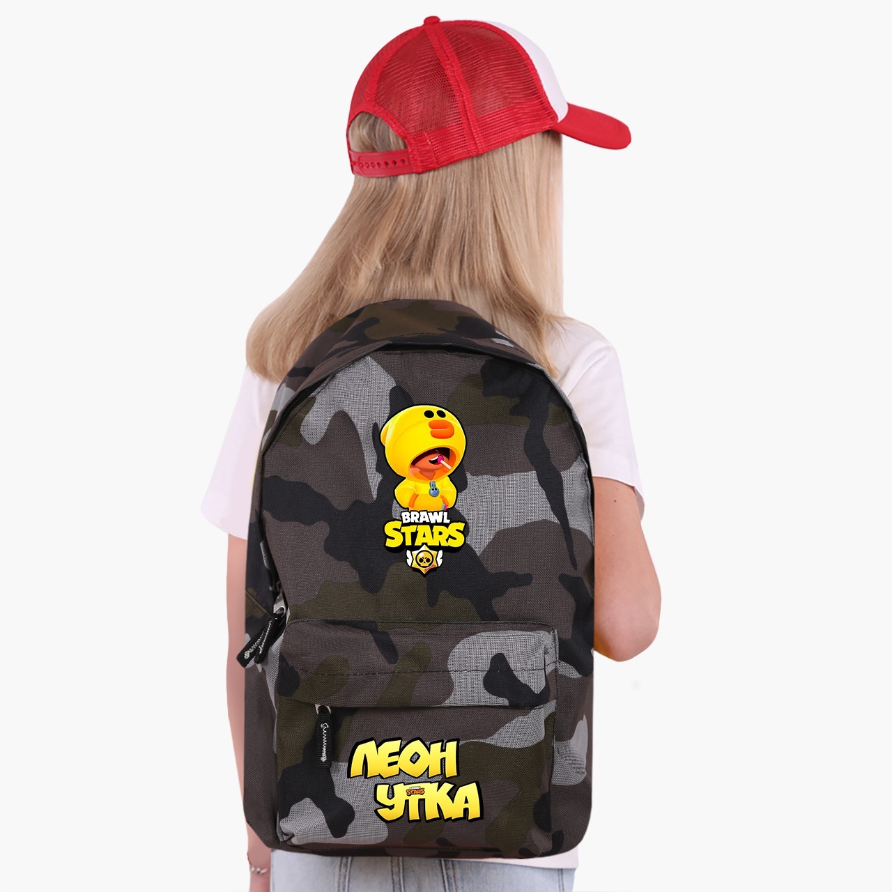 

Рюкзак детский Бравл Старс Леон Утка (Brawl Stars Leon Sally) (9263-1020) 17 л Камуфляж