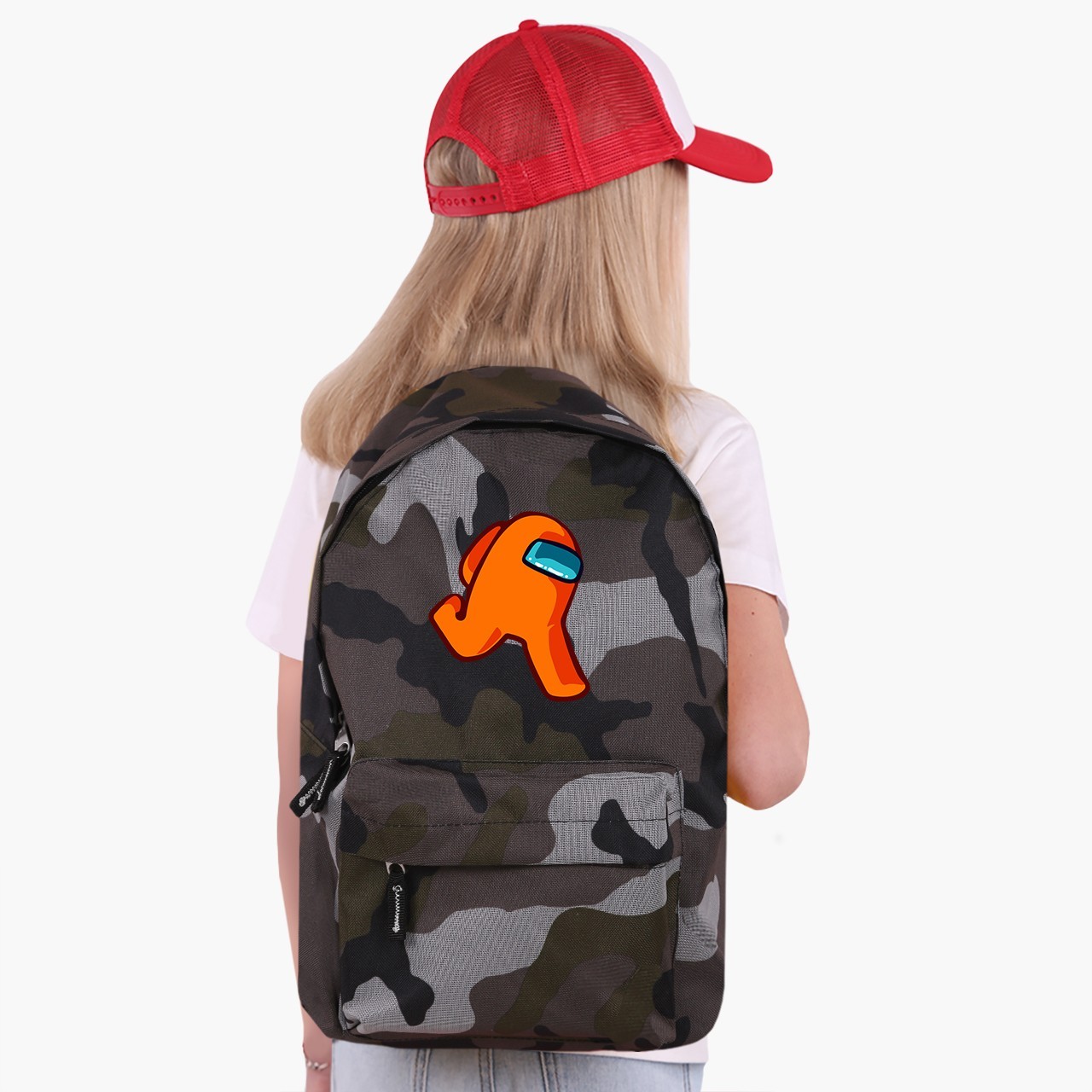 

Рюкзак детский Амонг Ас Оранжевый (Among Us Orange) (9263-2408) 17 л Камуфляж