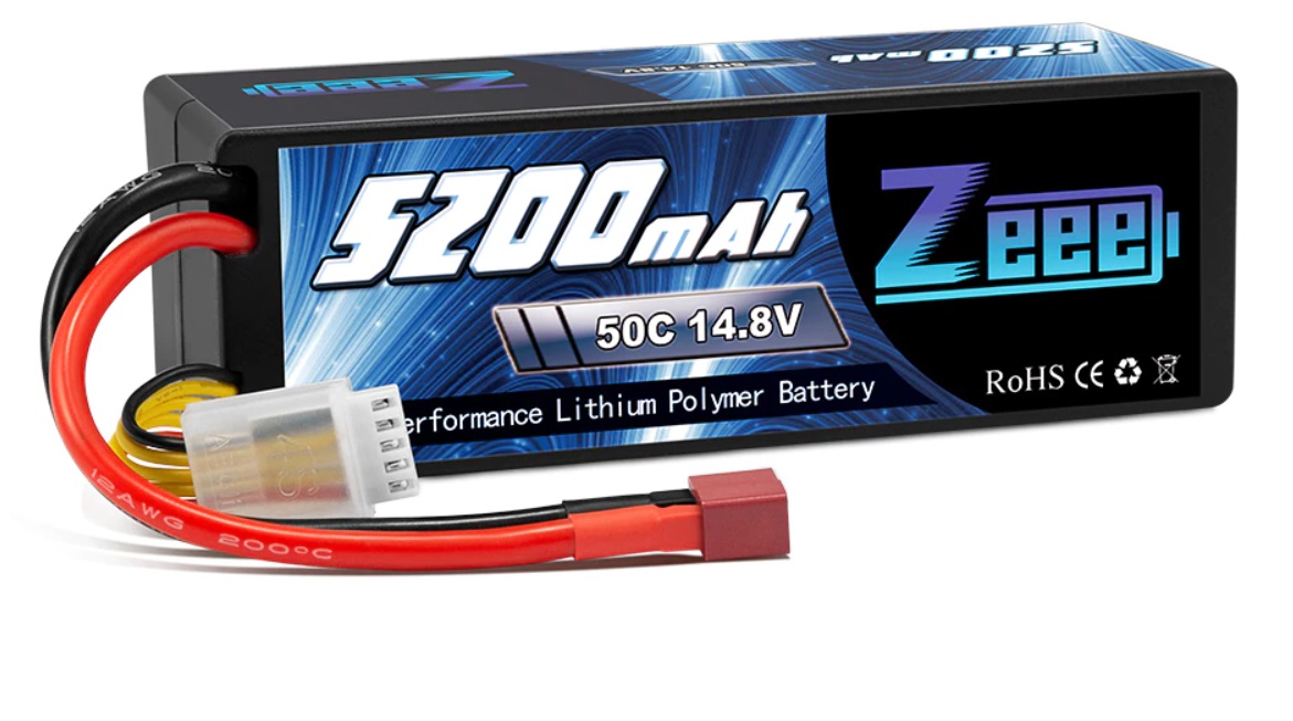 

Аккумулятор Zeee 5200mAh 14.8V 4S 50C Lipo жесткий корпус 138x47x48 T-Plug