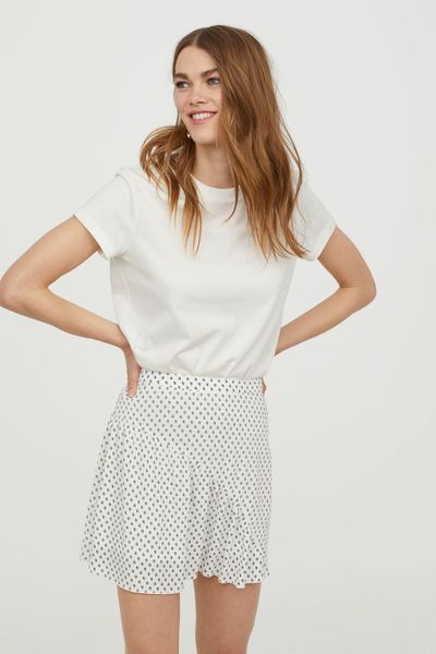 

Юбка H&M 34 Белая с черным (1080-918)