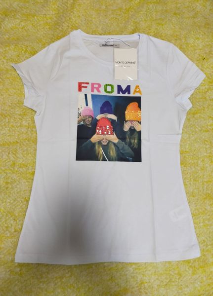 

Футболка Monte Cervino L\XL белая с принтом (1203-445)