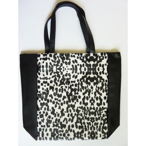 

Сумка Victoria`s Secret 2014 Black&White faux leather Leopard Print Tote Bag