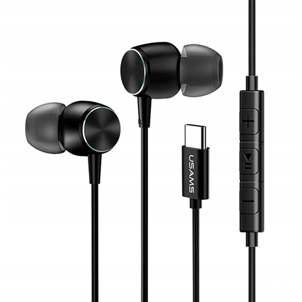 

Наушники Usams EP-31 In-ear Type-C Metal Earphone Чёрный 1m (HSEP3101)