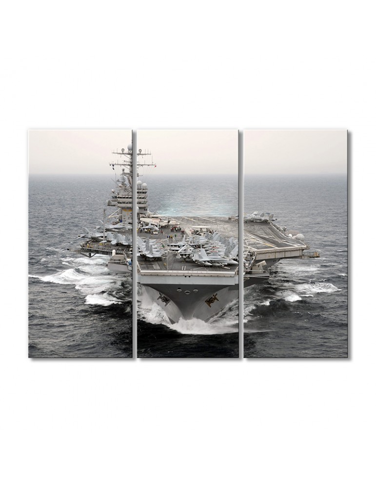 

Модульная картина Artel «Авианосец военно-морской флот сша теодор рузвельт» 3 модуля 120x180 см