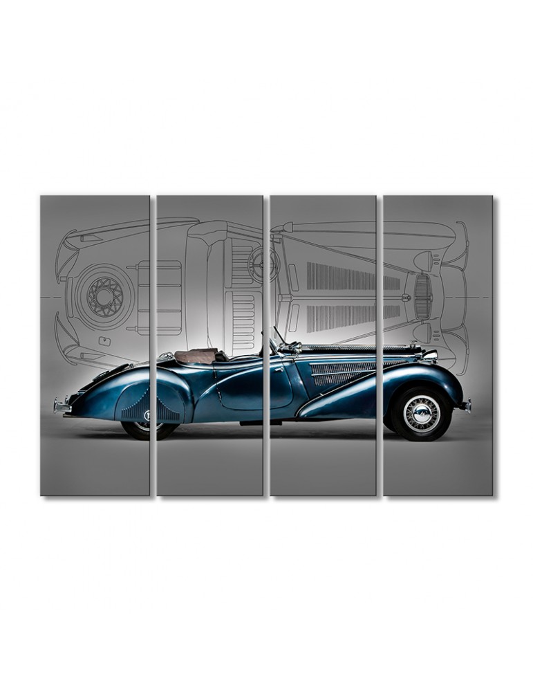 

Модульная картина Artel «1938 Horch 853 Специаль Родстер» 4 модуля 60x90 см