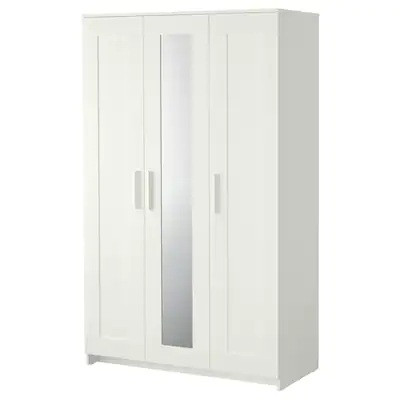 

Гардероб IKEA (ИКЕА) BRIMNES с 3 дверцами 117x190 см белый 404.079.22