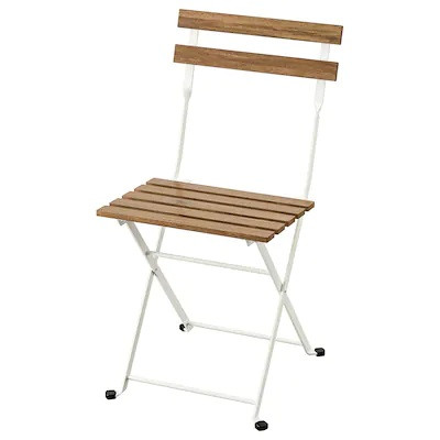 

Садовый стул IKEA (ИКЕА) TARNO складной Белый/Светло-коричневый 004.449.69