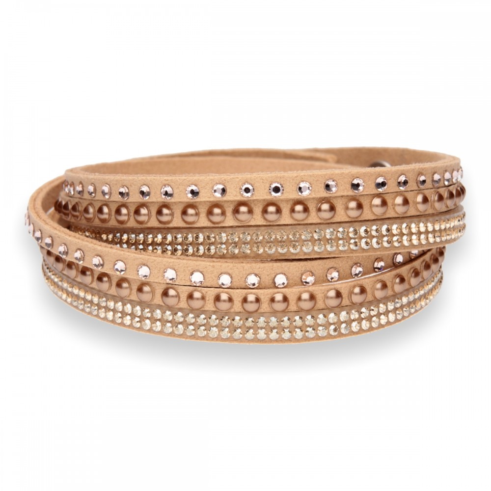 

Браслет Spark из Алькантара со Swarovski Multistrands Pearl BDVP3SLSLBRGS