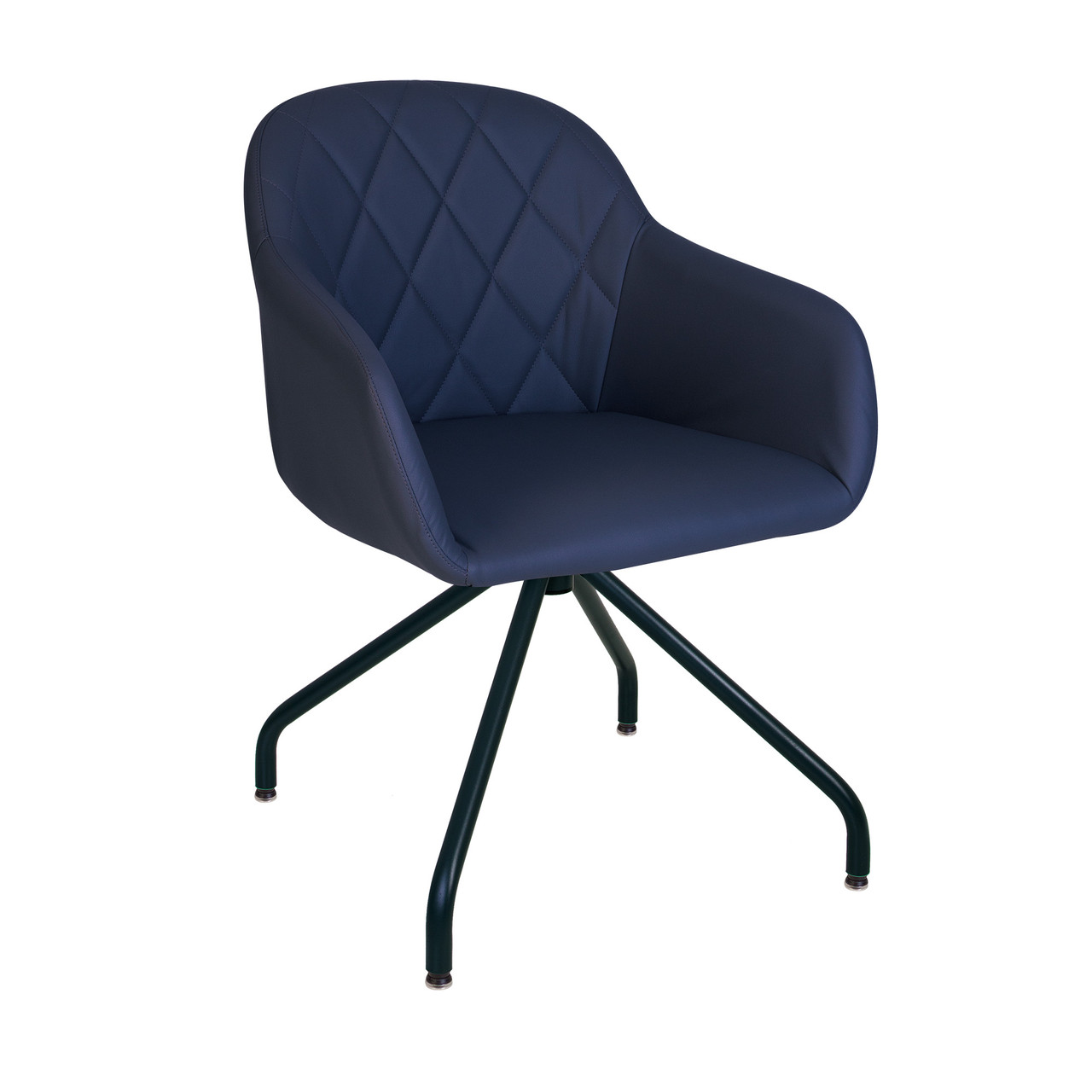 

Мягкое кресло для дома, офиса WESTER 4S black рама черный металл/экокожа ECO 22 Новый стиль цвет синий