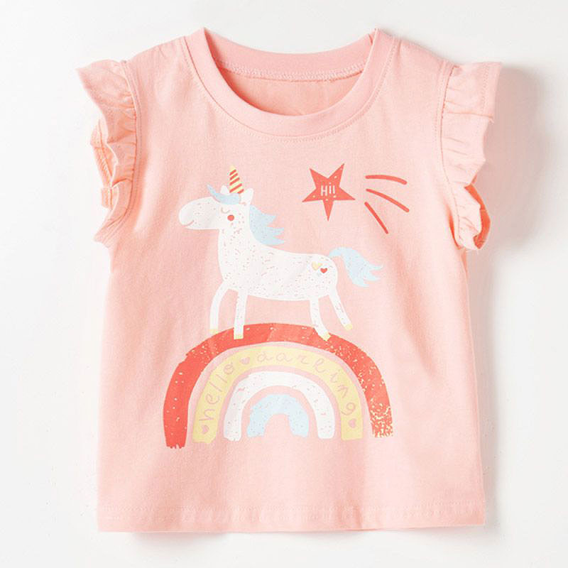 

Футболка для девочки Hello darling Berni Kids (130) Персиковый