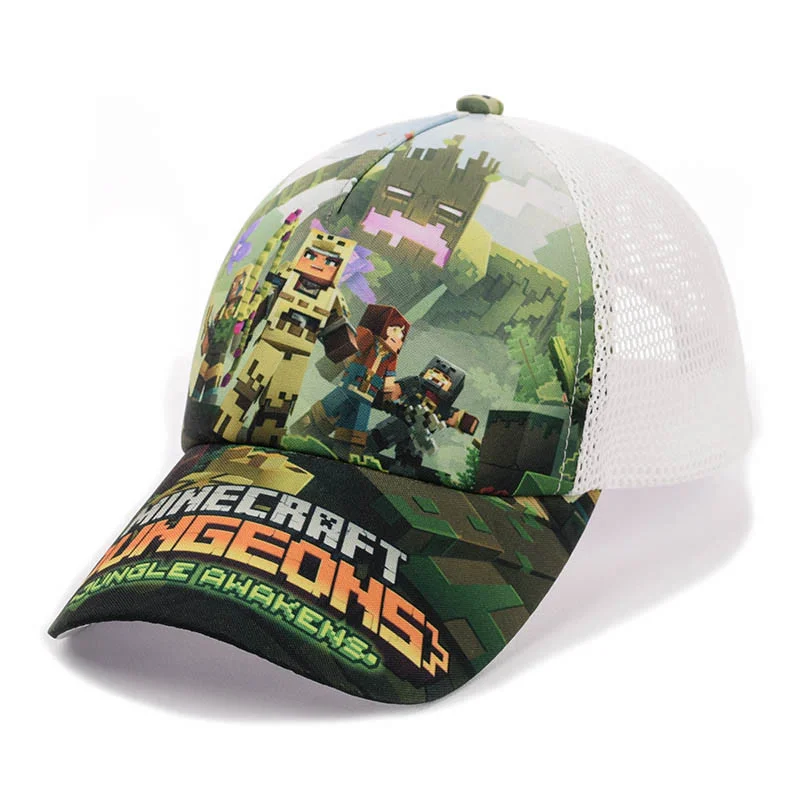 

Детская кепка Minecraft MATE принтованная с белой сеткой 172MN