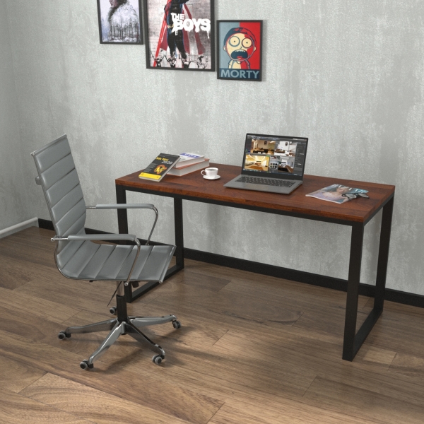 

Стол компьютерный разборной MWF Stylish 140x60 см цвет красное дерево