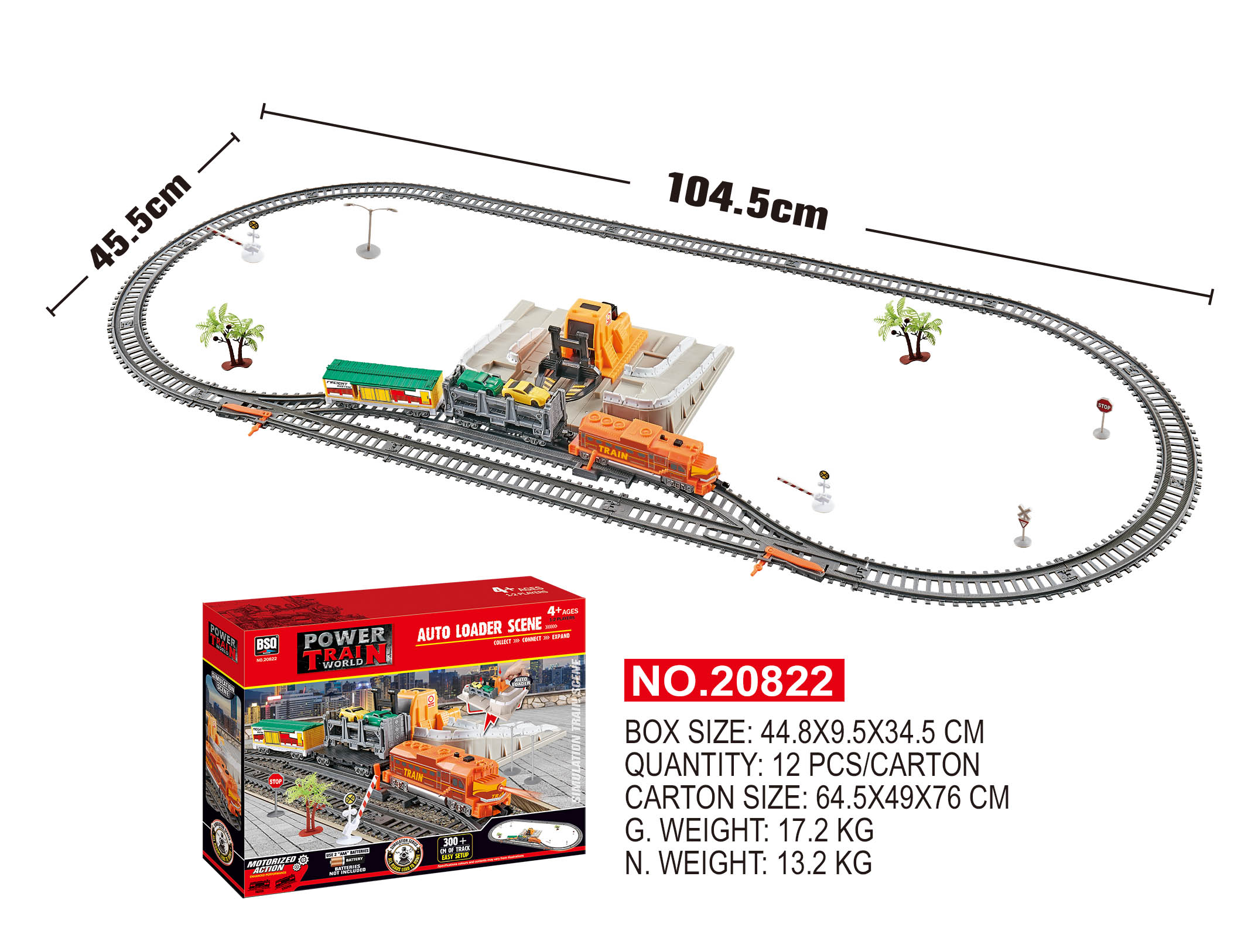 

Игровой набор Baisiqi Железная дорога 34.5х45х9.5 см (20822) (6900001234142)