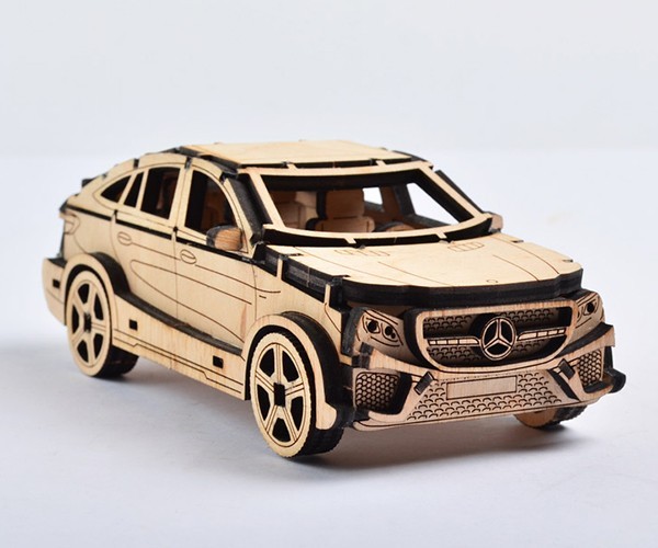 

Деревянный 3D пазл конструктор авто Mercedes-Benz GLE БРТ 93 детали