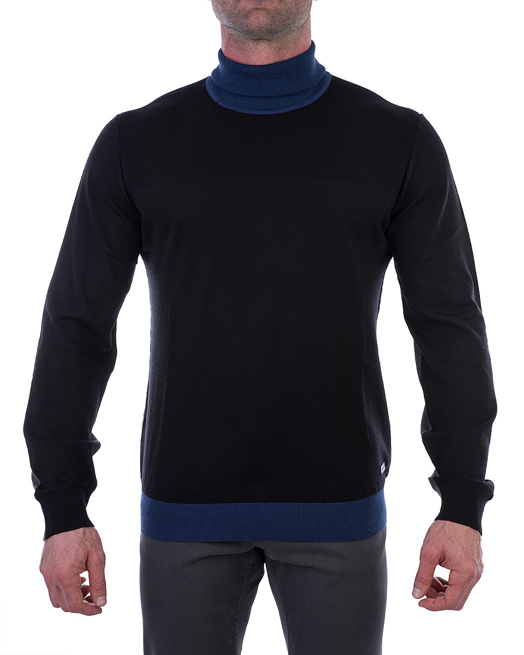 

Гольф чоловічий TRUSSARDI JEANS (52M00158-OF000183-K299/8-91) Чорний XXL