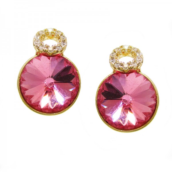 

Серьги Xuping с розовыми кристаллами Swarovski позолота 18К 1386000