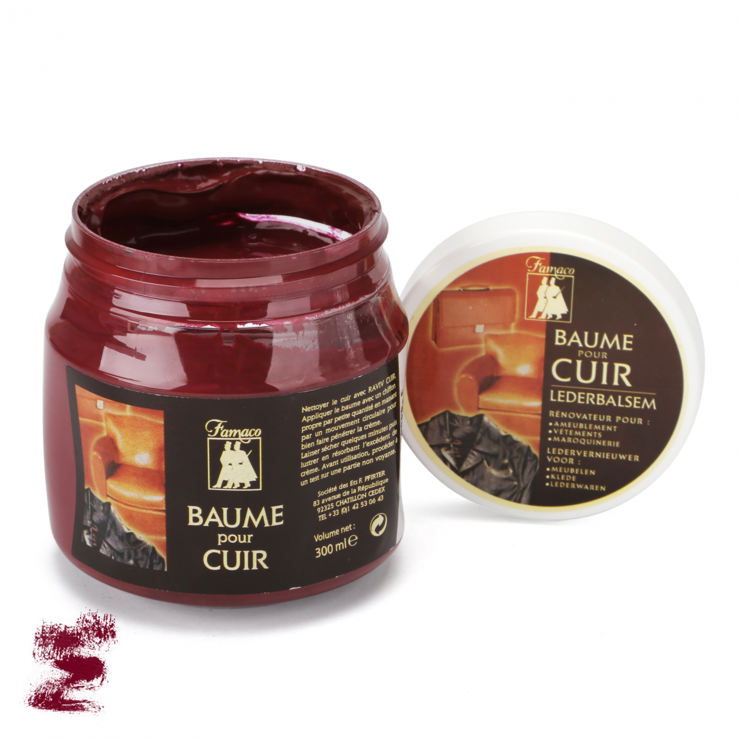 

Бальзам темно-красный для деликатной кожи Famaco Baume Pour Cuir, 300 ml