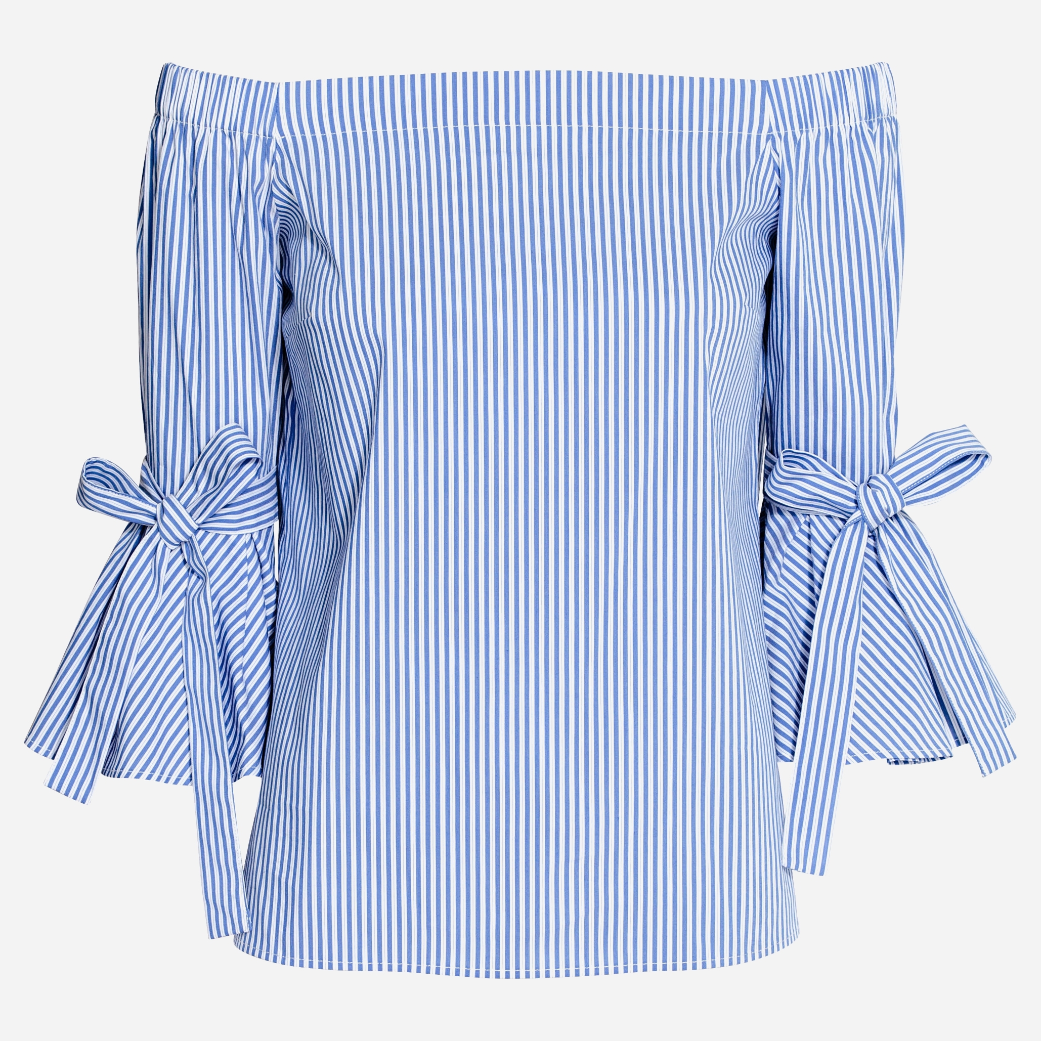 

Блузка H&M 5340585-AAFS 46 Белая с голубым