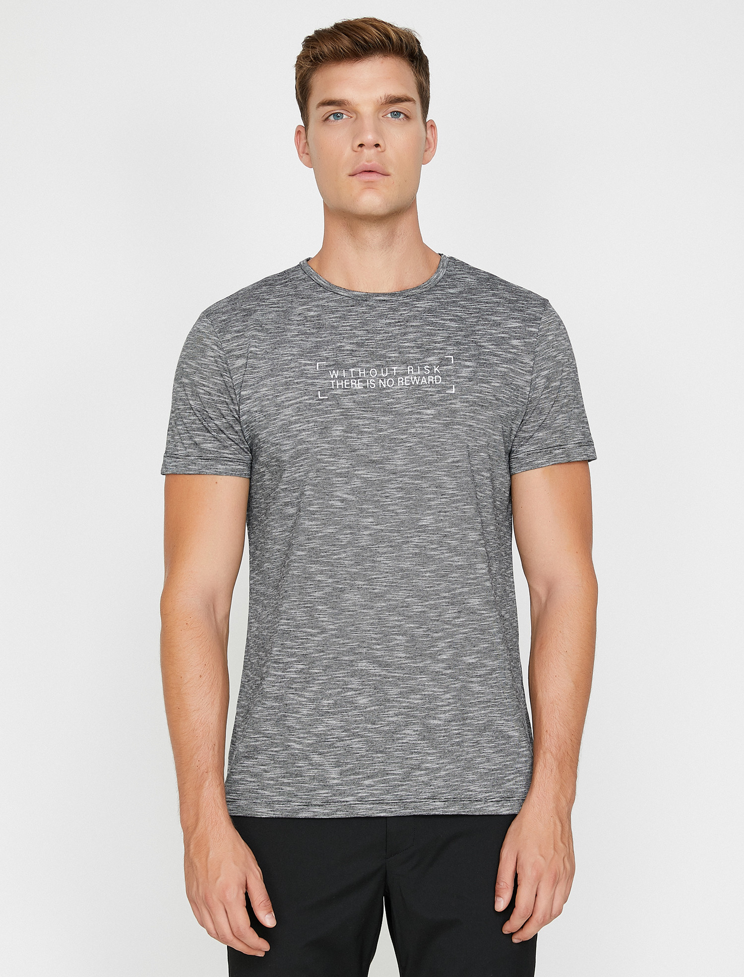 

Футболка Koton 0KAM11599LK-04F S Grey Design