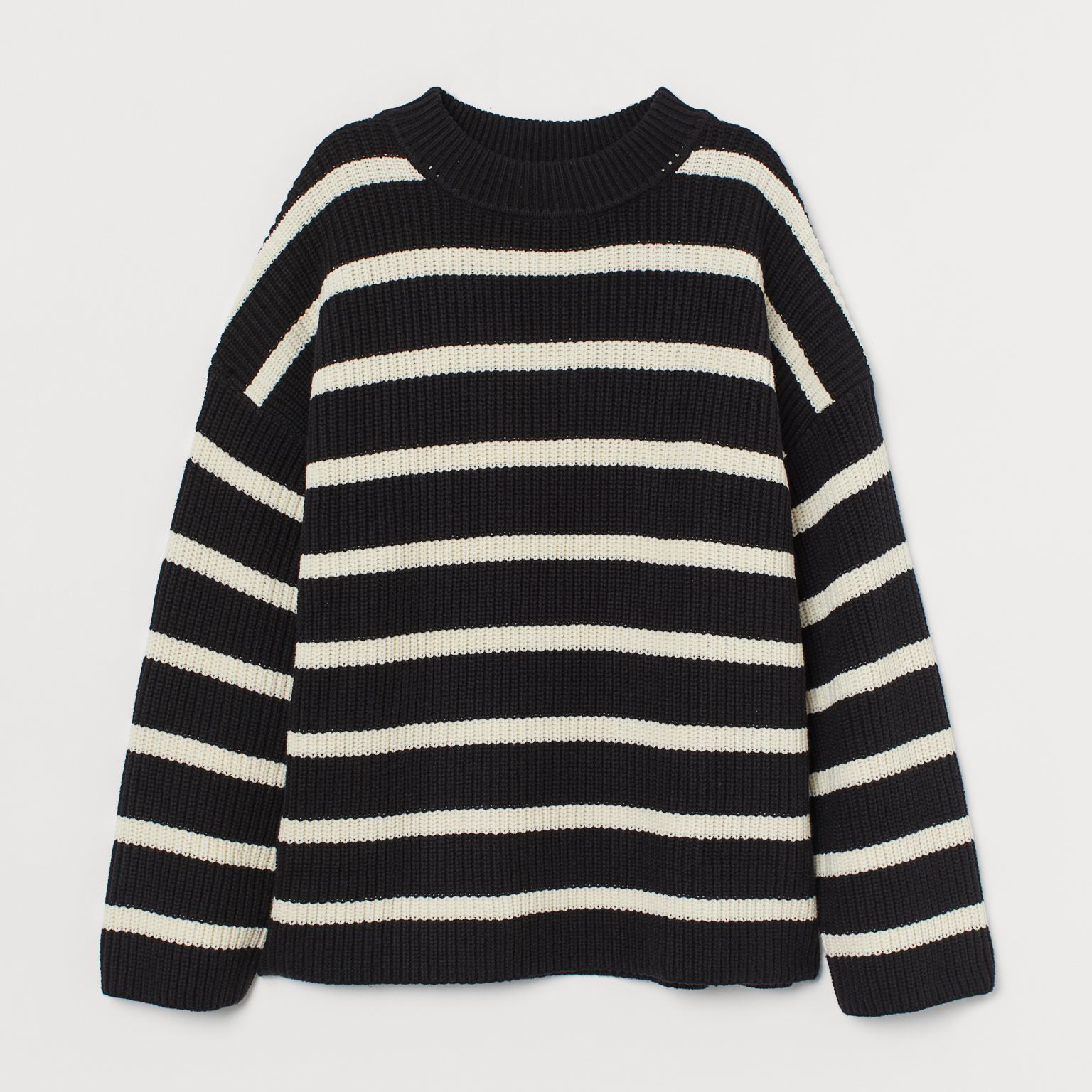 

Свитер H&M 8635832RP71 L Черный с белым