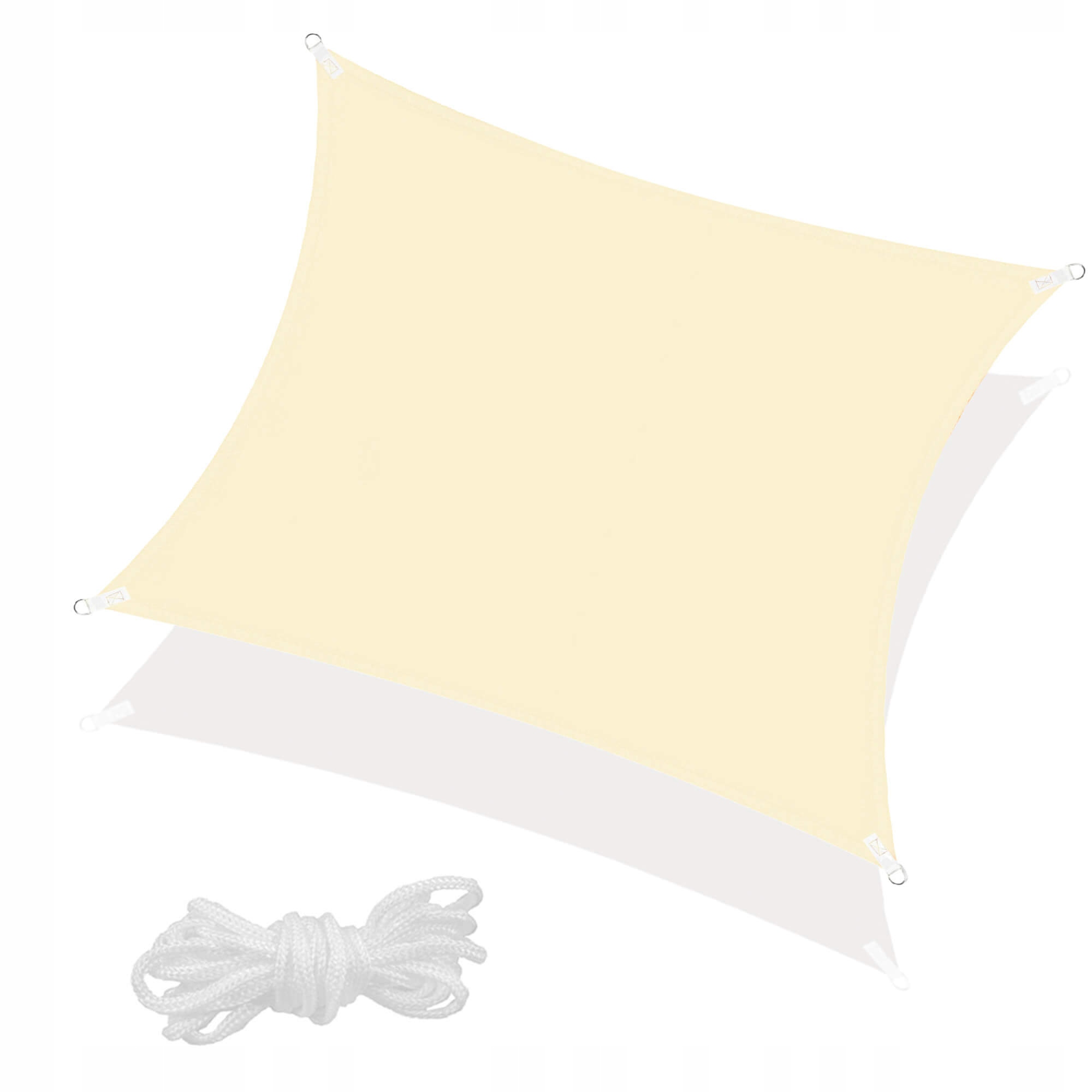 

Тент-парус теневой для дома, сада и туризма Springos 5 x 5 м SN1020 Light Yellow