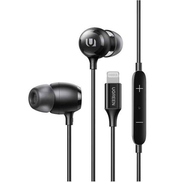 

​Наушники гарнитура Ugreen In-Ear Lightning Headphone 80655 black