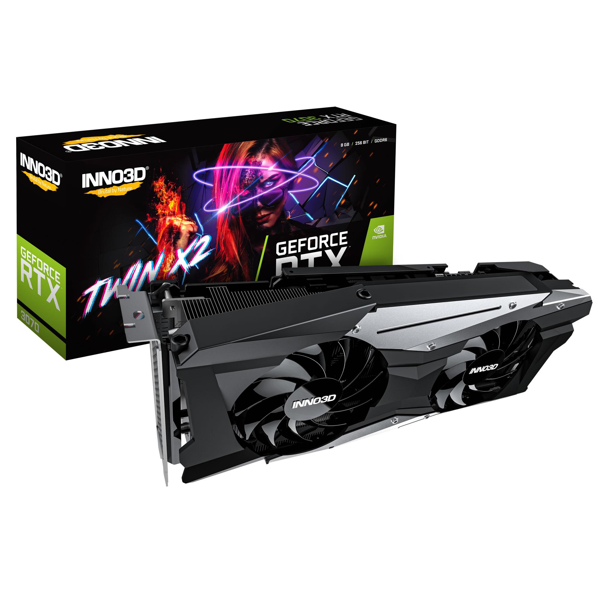 

Видеокарта Inno3D RTX 3070 8Gb Twin X2 OC (N30702-08D6X-1710VA32L)