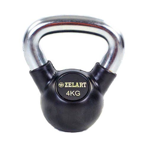 

Гиря обрезиненная Кроссфит ТА-5162 Zelart 4кг Черный (56363115)