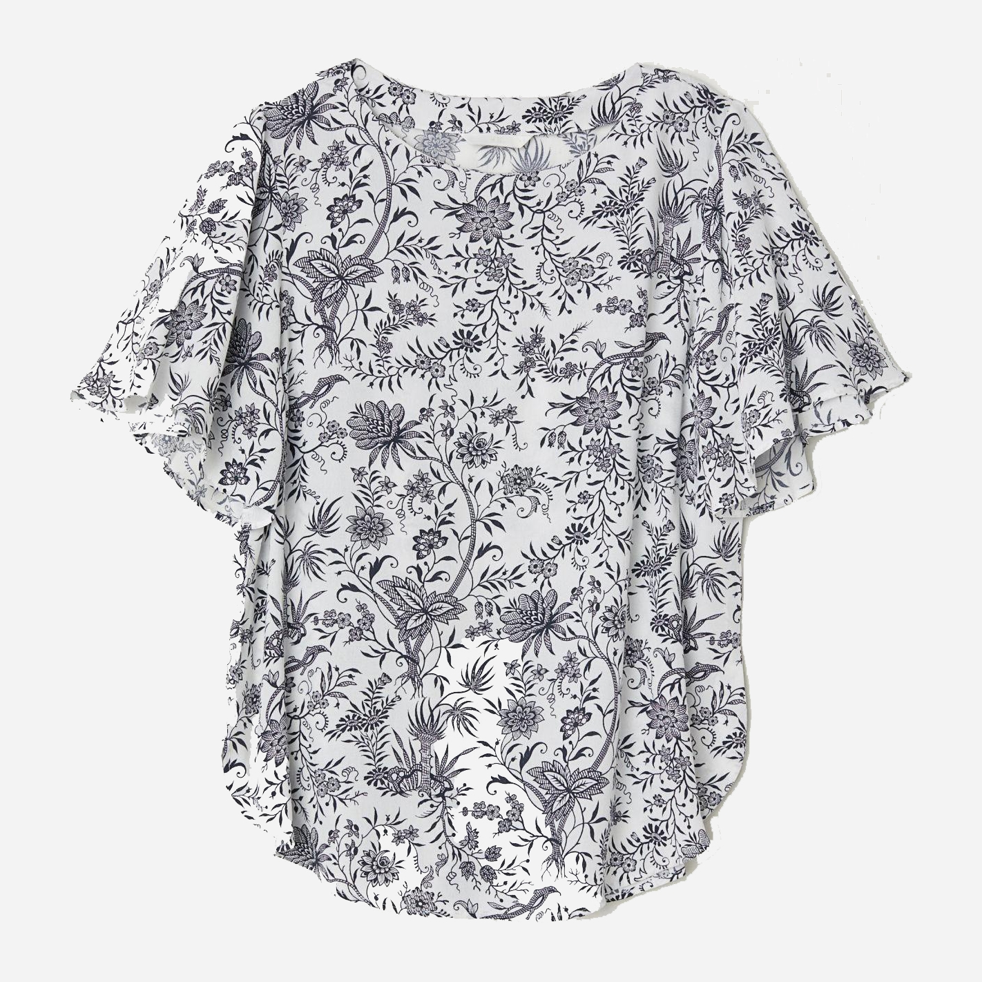 

Блузка H&M 6223147-ABBE 36 Белая с черным