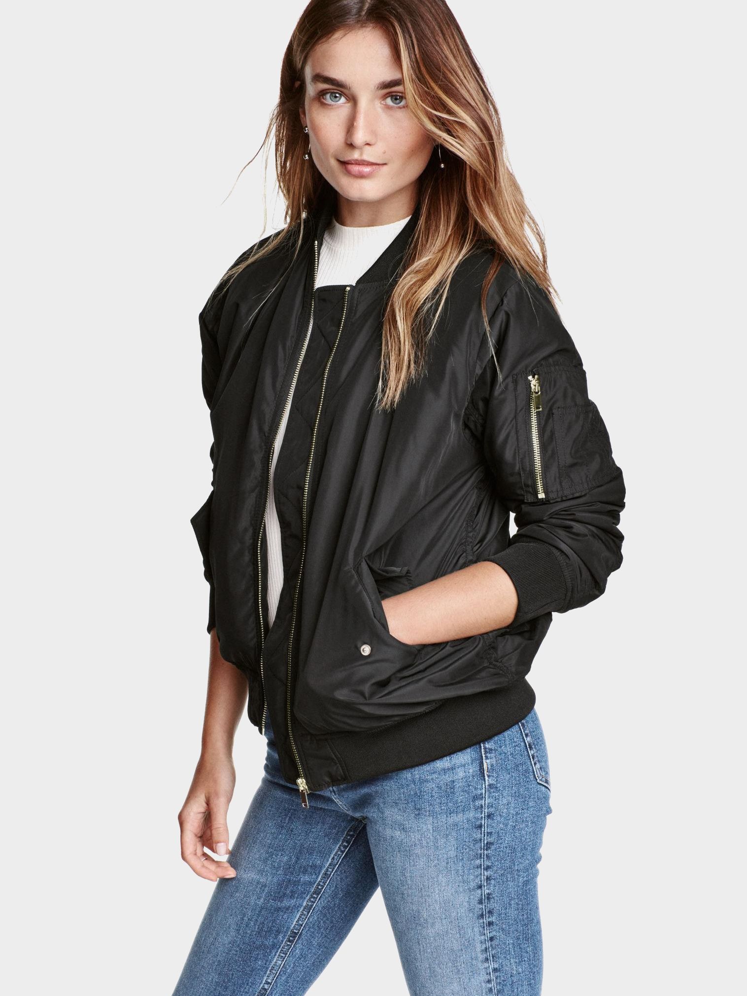 

Бомбер H&M 4279515-AAAD 32 Черный