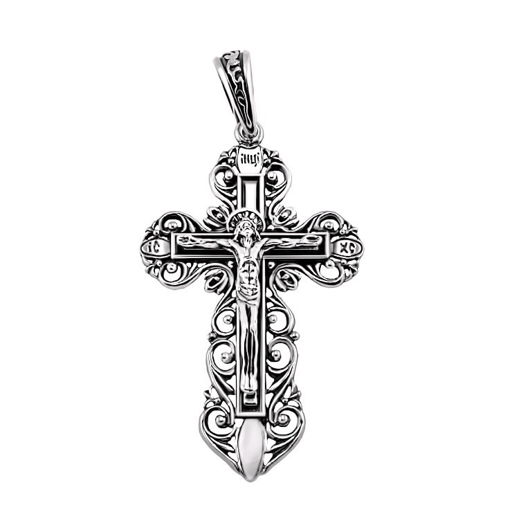 

Серебряный крест Meridian 925 пробы (Кр0069ч)